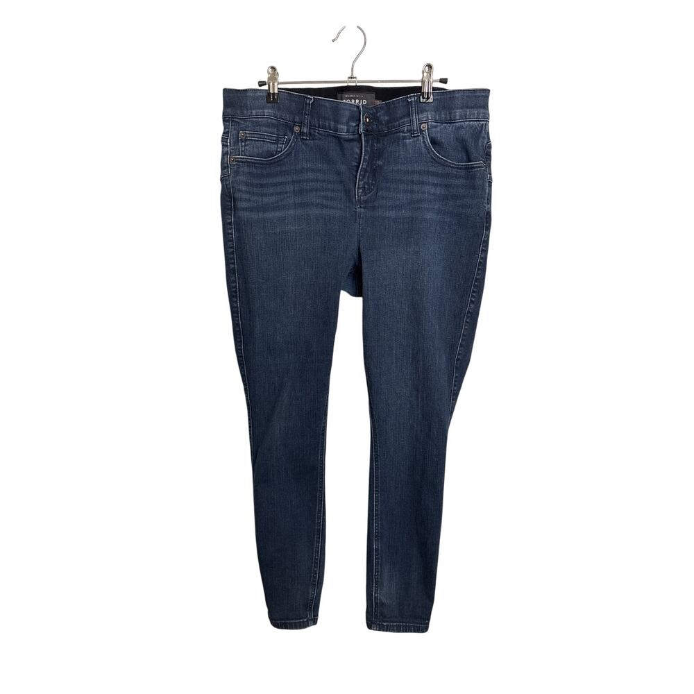 Torrid Jeans Womens 16S 16 Short Dark Blue Bombshell Skinny High-Rise Stretch